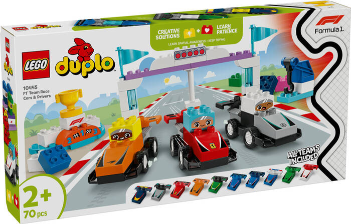 10445 LEGO® DUPLO F1® Takımı Yarış Arabaları ve Sürücüler - 2