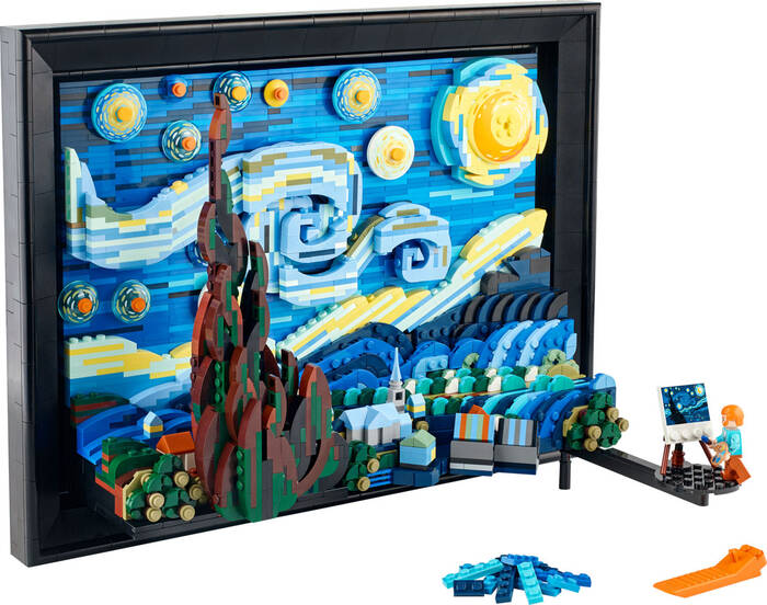 21333 LEGO Ideas Vincent van Gogh - Yıldızlı Gece - 1