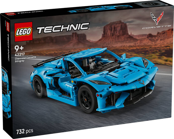 42217 LEGO® Technic Chevrolet Corvette Stingray Mavi - 2
