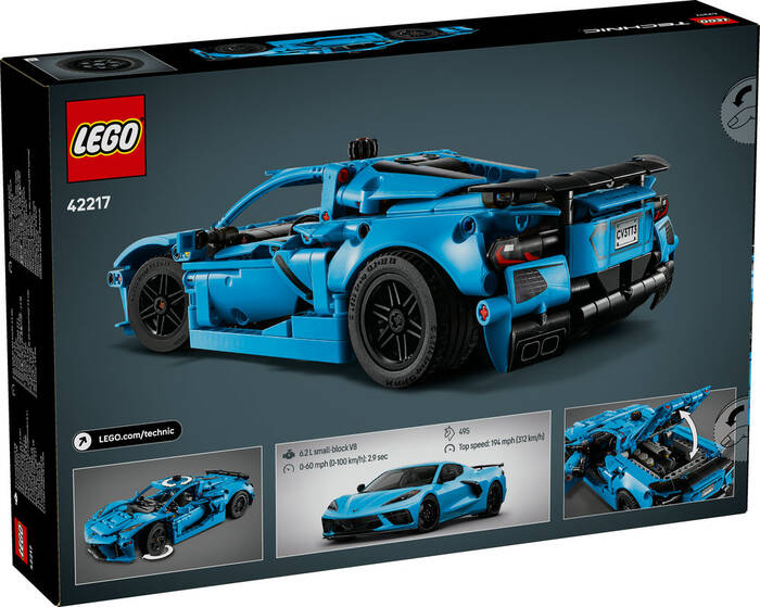 42217 LEGO® Technic Chevrolet Corvette Stingray Mavi - 7