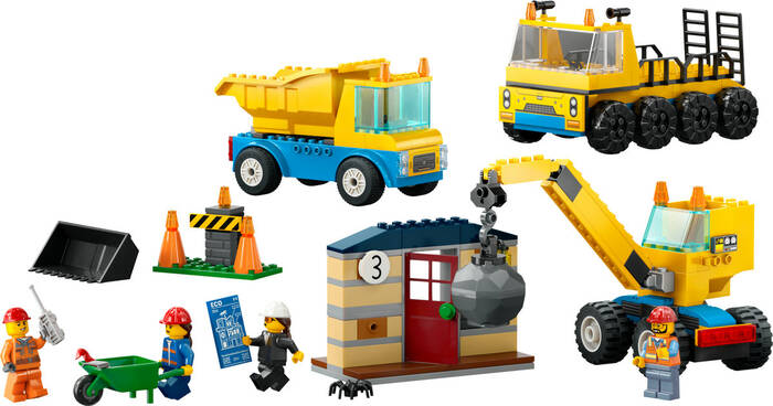 60391 LEGO® City İnşaat Kamyonları ve Yıkım Gülleli Vinç - 1