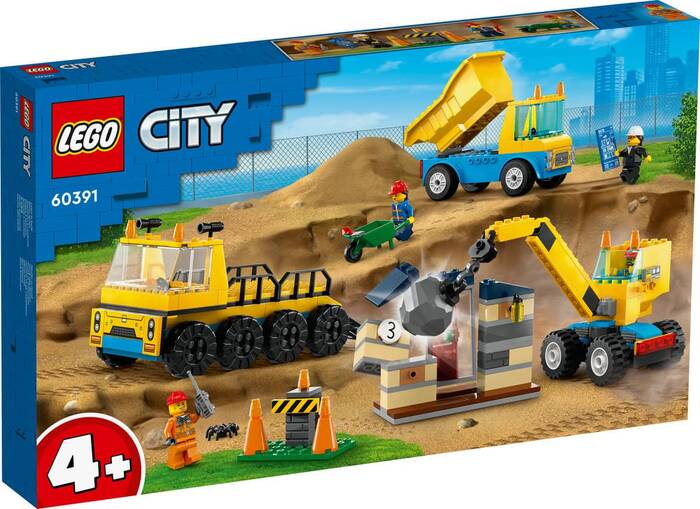 60391 LEGO® City İnşaat Kamyonları ve Yıkım Gülleli Vinç - 2