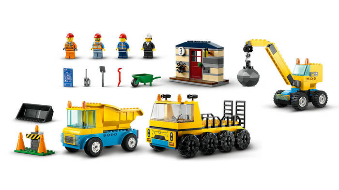 60391 LEGO® City İnşaat Kamyonları ve Yıkım Gülleli Vinç - 5
