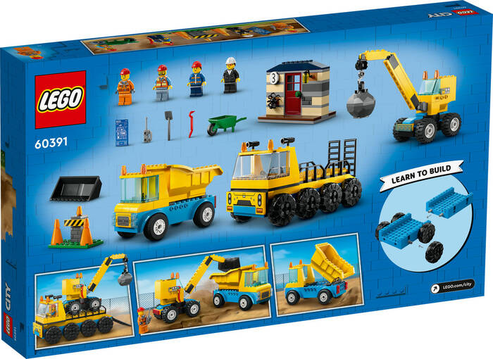 60391 LEGO® City İnşaat Kamyonları ve Yıkım Gülleli Vinç - 7