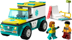 60403 LEGO® City Acil Ambulansı ve Snowboardcu - 1