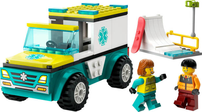 60403 LEGO® City Acil Ambulansı ve Snowboardcu - 1