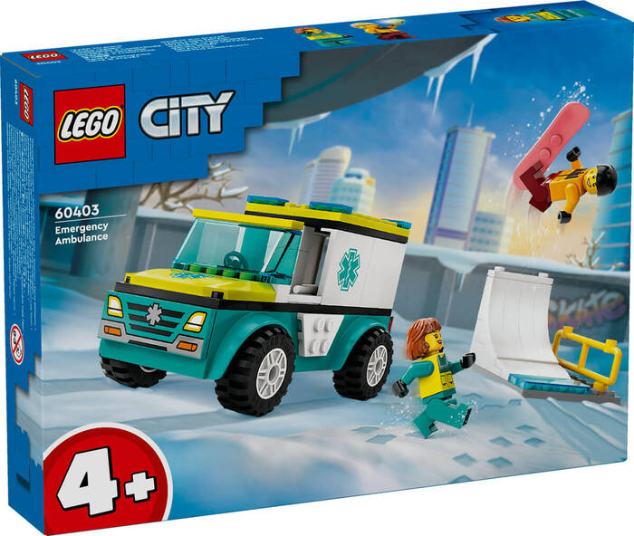 60403 LEGO® City Acil Ambulansı ve Snowboardcu - 2