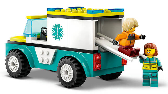 60403 LEGO® City Acil Ambulansı ve Snowboardcu - 6