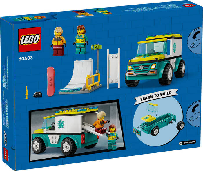 60403 LEGO® City Acil Ambulansı ve Snowboardcu - 7