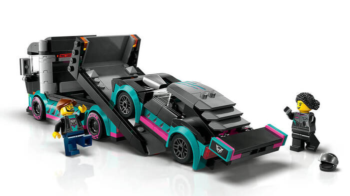 60406 LEGO® City Yarış Arabası ve Araba Taşıyıcı Kamyon - 5