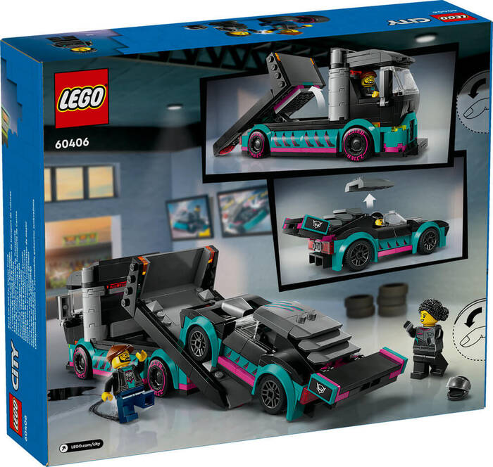 60406 LEGO® City Yarış Arabası ve Araba Taşıyıcı Kamyon - 7