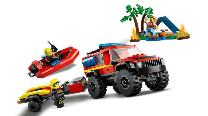 60412 LEGO® City 4x4 Kurtarma Botlu İtfaiye Kamyonu - 3