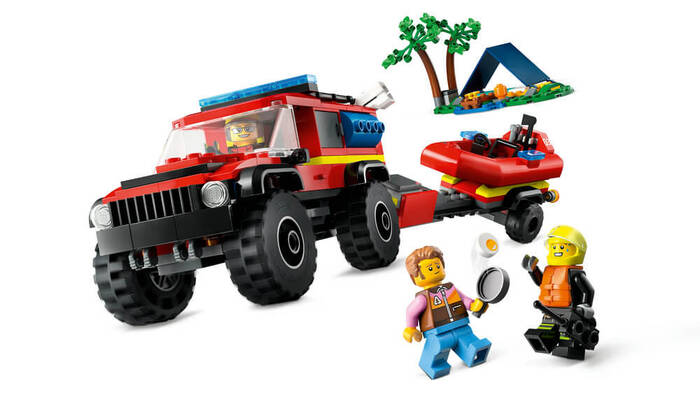 60412 LEGO® City 4x4 Kurtarma Botlu İtfaiye Kamyonu - 5