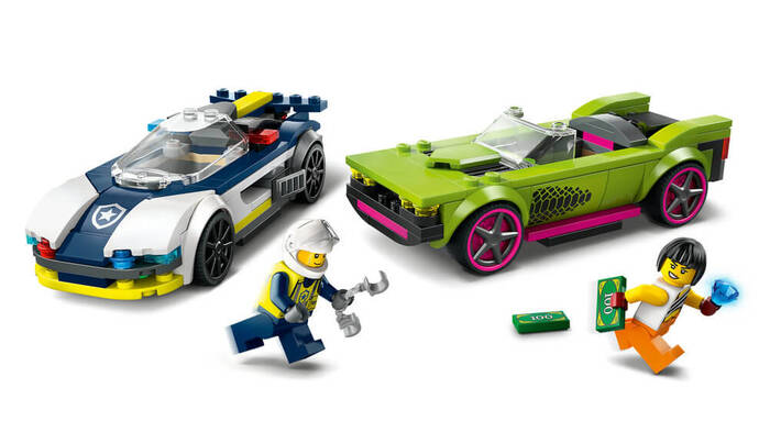 60415 LEGO® City Polis Arabası ve Spor Araba Takibi - 5