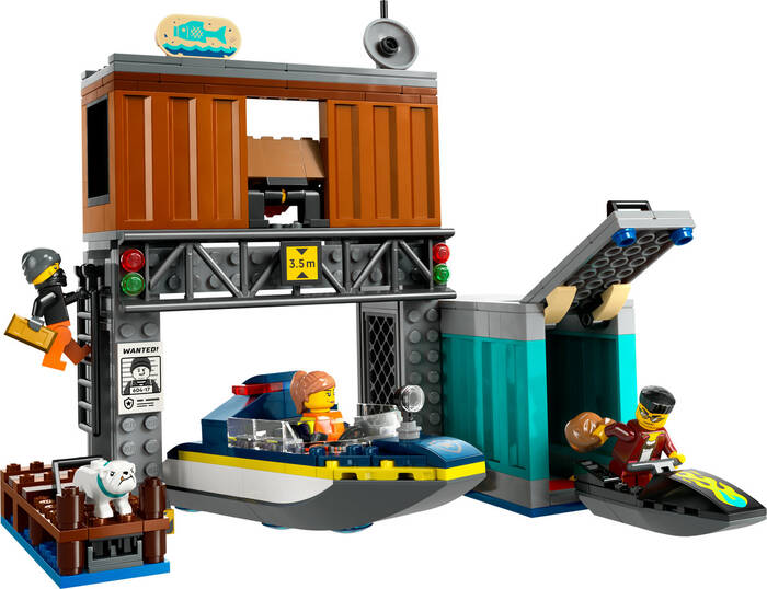 60417 LEGO® City Polis Sürat Teknesi ve Hırsızların Gizlenme Yeri - 1
