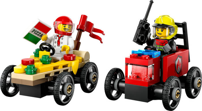 60458 LEGO® City Pizza Arabası İtfaiye Kamyonuna Karşı Yarış Arabası Paketi - 1
