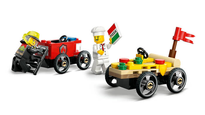 60458 LEGO® City Pizza Arabası İtfaiye Kamyonuna Karşı Yarış Arabası Paketi - 4