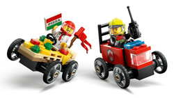 60458 LEGO® City Pizza Arabası İtfaiye Kamyonuna Karşı Yarış Arabası Paketi - 5