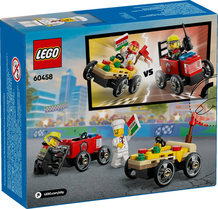 60458 LEGO® City Pizza Arabası İtfaiye Kamyonuna Karşı Yarış Arabası Paketi - 6