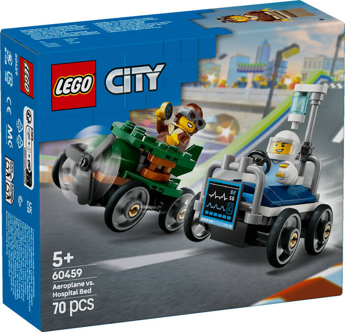 60459 LEGO® City Uçak, Hastane Yatağına Karşı Yarış Arabası Paketi - 2