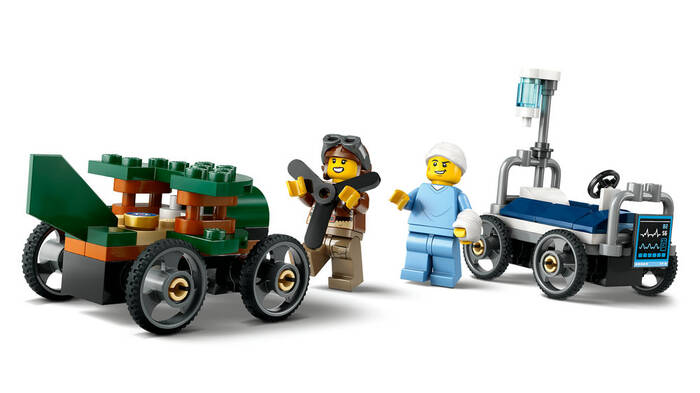 60459 LEGO® City Uçak, Hastane Yatağına Karşı Yarış Arabası Paketi - 4