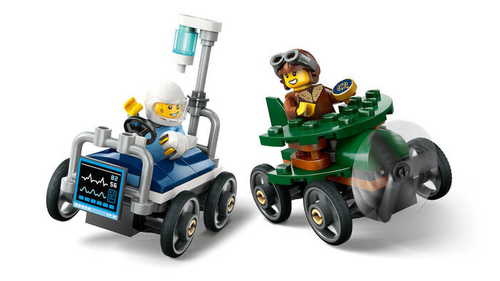 60459 LEGO® City Uçak, Hastane Yatağına Karşı Yarış Arabası Paketi - 5