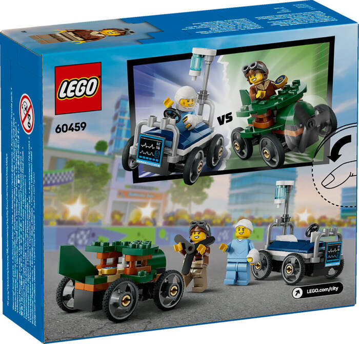 60459 LEGO® City Uçak, Hastane Yatağına Karşı Yarış Arabası Paketi - 6