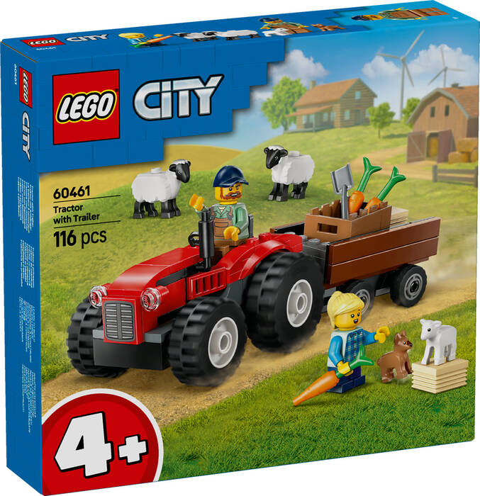 60461 LEGO® City Römorklu Kırmızı Çiftlik Traktörü ve Koyun - 2