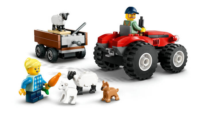 60461 LEGO® City Römorklu Kırmızı Çiftlik Traktörü ve Koyun - 6