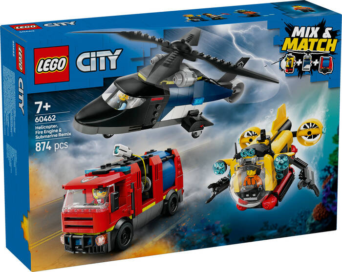60462 LEGO® City Helikopter, İtfaiye Kamyonu ve Denizaltı Karışımı - 2