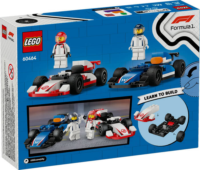 60464 LEGO® City F1® Williams Racing ve Haas F1® Yarış Arabaları - 7
