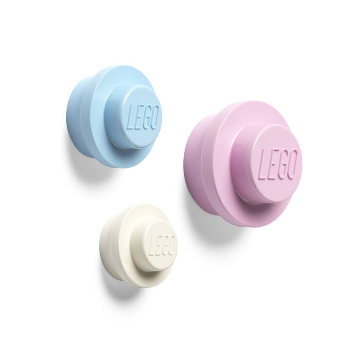 40161736 LEGO Duvar Askı Seti (Beyaz-Açık Mavi-Pembe) - 1
