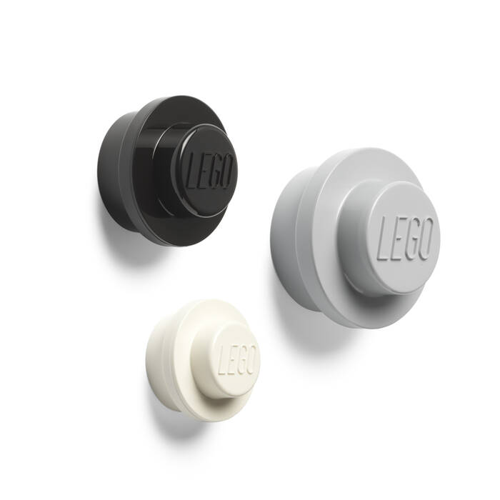 40161733 LEGO Duvar Askı Seti (Beyaz-Siyah-Gri) - 1